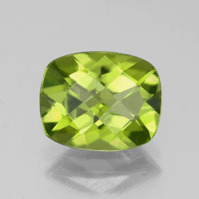 Peridoto verde natural 2,82ct, almofada cortada, VVS-VS