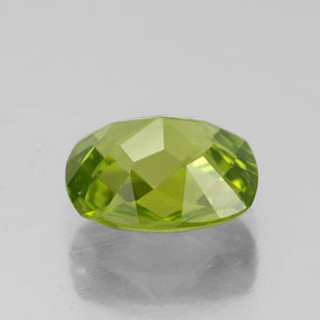 Peridoto verde natural 2,82ct, almofada cortada, VVS-VS