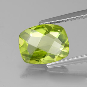 Peridoto verde natural 1,95ct, almofada cortada, VVS-VS