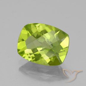 Peridoto verde vivo Natural 2.60ct, Almofada, VS