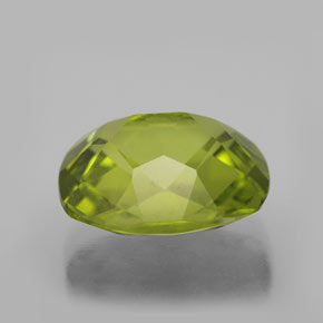 Peridoto verde natural 3,16ct, almofada cortada, VS