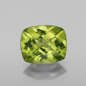 Peridoto verde natural 2,65ct, almofada cortada, VS-SI