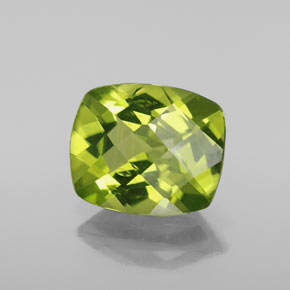 Peridoto verde natural 2,65ct, almofada cortada, VS-SI