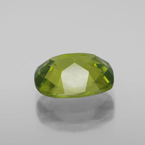 Peridoto verde natural 2,88ct, almofada cortada, VS