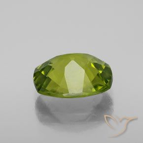 Peridoto verde vivo Natural 2.65ct, Almofada, VS-SI