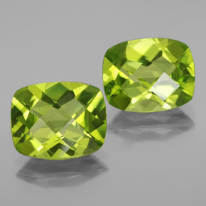 Pedras preciosas de peridoto verde natural de  ct, almofada cortada, VS-SI