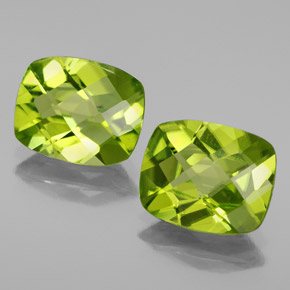 Pedras preciosas de peridoto verde natural de  ct, almofada cortada, VS-SI