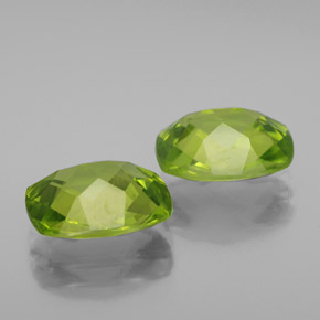 Pedras preciosas de peridoto verde natural de  ct, almofada cortada, VS-SI