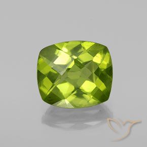 2.50ct Natural verde vivo Peridoto, Almofada, VS-SI