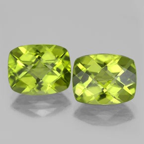 Pedras preciosas de peridoto verde natural de  ct, almofada cortada, VS-SI