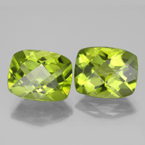 Pedras preciosas de peridoto verde natural de  ct, almofada cortada, VS-SI