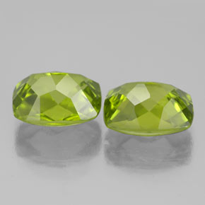 Pedras preciosas de peridoto verde natural de  ct, almofada cortada, VS-SI