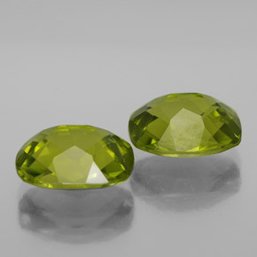 Pedras preciosas de peridoto verde natural de  ct, almofada cortada, VS
