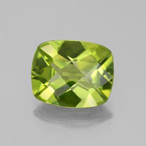 Peridoto verde natural 2,73ct, almofada cortada, VS-SI