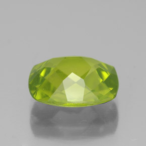 Peridoto verde natural 2,72ct, almofada cortada, VS