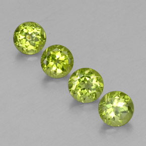 Pedras preciosas de peridoto verde natural de  ct, corte redondo, VS-SI