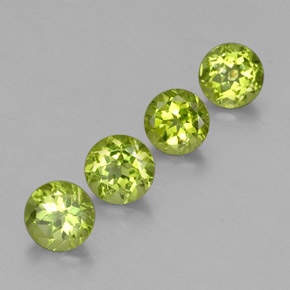 Pedras preciosas de peridoto verde natural de  ct, corte redondo, VS-SI