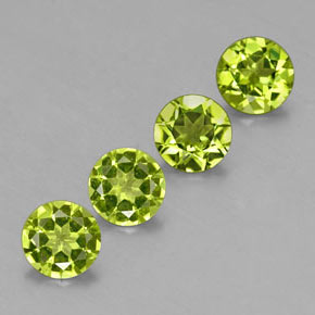 Pedras preciosas de peridoto verde natural de  ct, corte redondo, VS-SI