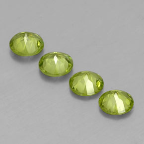 Pedras preciosas de peridoto verde natural de  ct, corte redondo, VS-SI
