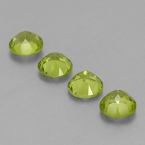 Pedras preciosas de peridoto verde natural de  ct, corte redondo, VS
