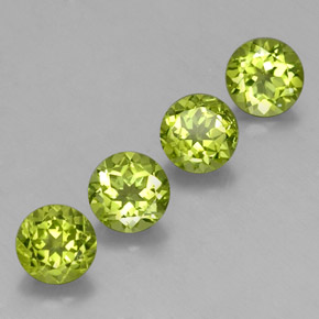 Pedras preciosas de peridoto verde natural de  ct, corte redondo, VS-SI