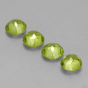 Pedras preciosas de peridoto verde natural de  ct, corte redondo, VS-SI