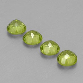 Pedras preciosas de peridoto verde natural de  ct, corte redondo, VS