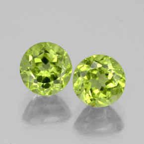 Pedras preciosas de peridoto verde natural de  ct, corte redondo, VS-SI