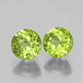 Pedras preciosas de peridoto verde natural de  ct, corte redondo, VS-SI
