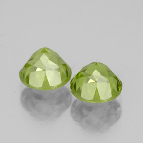 Pedras preciosas de peridoto verde natural de  ct, corte redondo, VS-SI