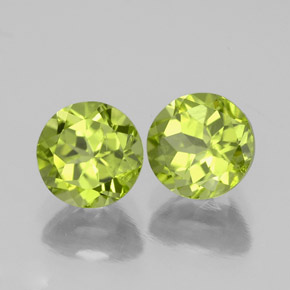 Pedras preciosas de peridoto verde natural de  ct, corte redondo, VS-SI