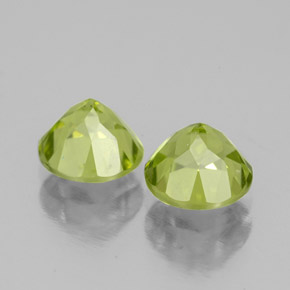 Pedras preciosas de peridoto verde natural de  ct, corte redondo, VS