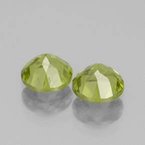 Pedras preciosas de peridoto verde natural de  ct, corte redondo, VS