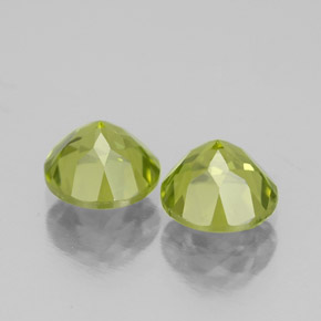 Pedras preciosas de peridoto verde natural de  ct, corte redondo, VS-SI
