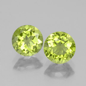 Pedras preciosas de peridoto verde natural de  ct, corte redondo, VS-SI