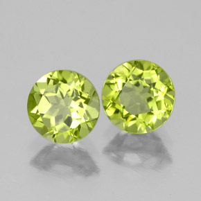 Pedras preciosas de peridoto verde natural de  ct, corte redondo, VS-SI