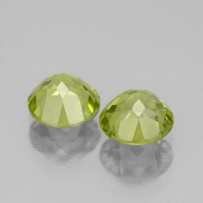 Pedras preciosas de peridoto verde natural de  ct, corte redondo, VS-SI
