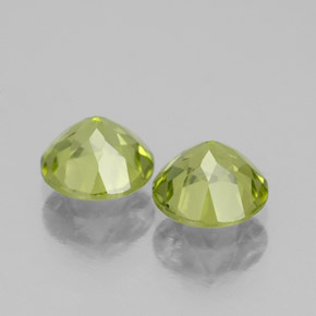 Pedras preciosas de peridoto verde natural de  ct, corte redondo, VS