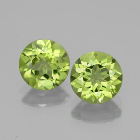 Pedras preciosas de peridoto verde natural de  ct, corte redondo, VS-SI
