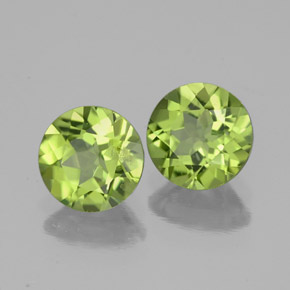 Pedras preciosas de peridoto verde natural de  ct, corte redondo, VS-SI