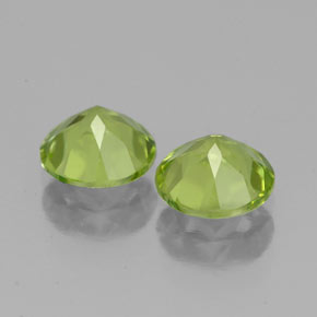 Pedras preciosas de peridoto verde natural de  ct, corte redondo, VS