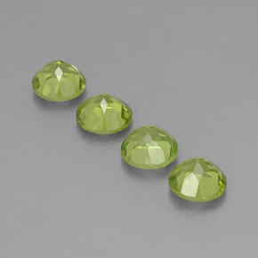 Pedras preciosas de peridoto verde natural de  ct, corte redondo, VVS-VS