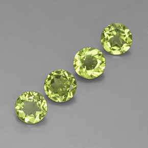 Pedras preciosas de peridoto verde natural de  ct, corte redondo, VVS-VS