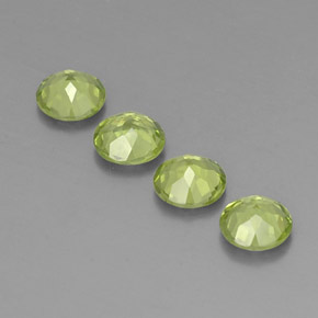 Pedras preciosas de peridoto verde natural de  ct, corte redondo, VVS-VS