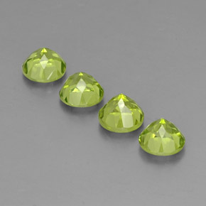Pedras preciosas de peridoto verde natural de  ct, corte redondo, VS