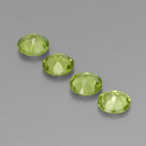 Pedras preciosas de peridoto verde natural de  ct, corte redondo, VS