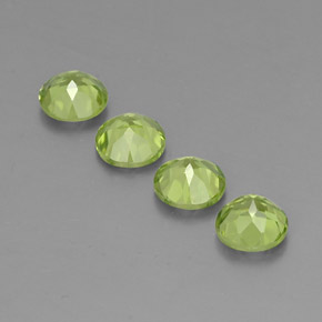 Pedras preciosas de peridoto verde natural de  ct, corte redondo, VS