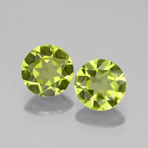 Pedras preciosas de peridoto verde natural de  ct, corte redondo, VS-SI