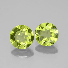 Pedras preciosas de peridoto verde natural de  ct, corte redondo, VS-SI