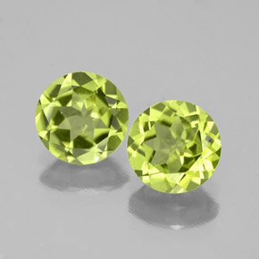 Pedras preciosas de peridoto verde natural de  ct, corte redondo, VVS-VS